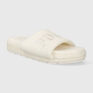 Polo Ralph Lauren Cream Teddy Robin Platform Slippers